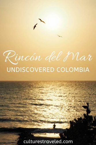 In the evening light, a man feeds the frigate birds over the ocean. Use this image to save this post about Rincon, Isla Mucura, and Tintipan on Pinterest.